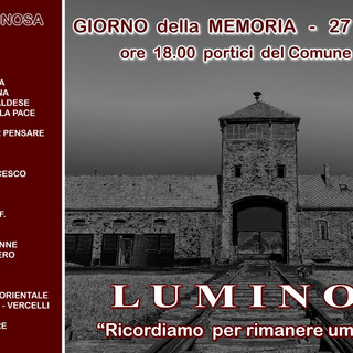 “Ricordiamo per rimanere umani e liberi”: a Biella la commemorazione del Giorno della Memoria con Luminosa