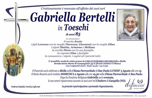 Gabriella Bertelli in Toeschi Gabriella Bertelli in Toeschi