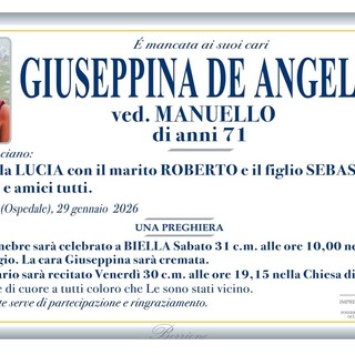 Giuseppina De Angelis, ved. Manuello