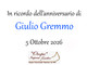Giulio Gremmo - Anniversario