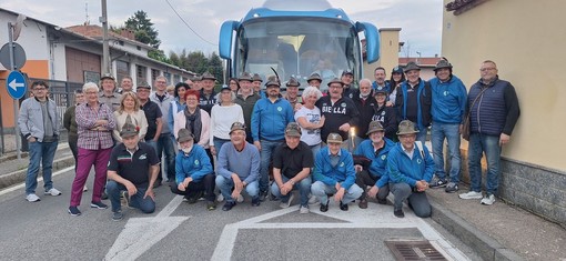 Adunata degli Alpini: il Gruppo di Gaglianico in viaggio a Vicenza (foto dalla pagina Facebook di Gruppo Alpini Gaglianico)