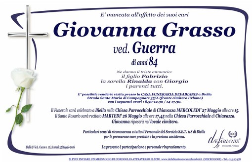 Giovanna Grasso, ved. Guerra Giovanna Grasso, ved. Guerra
