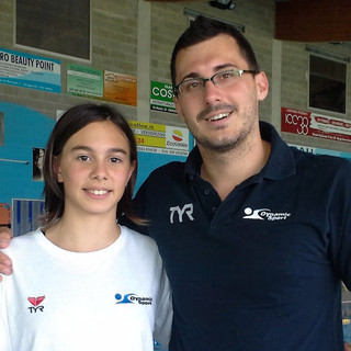 Helena Biasibetti con il tecnico Riccardo Mosca