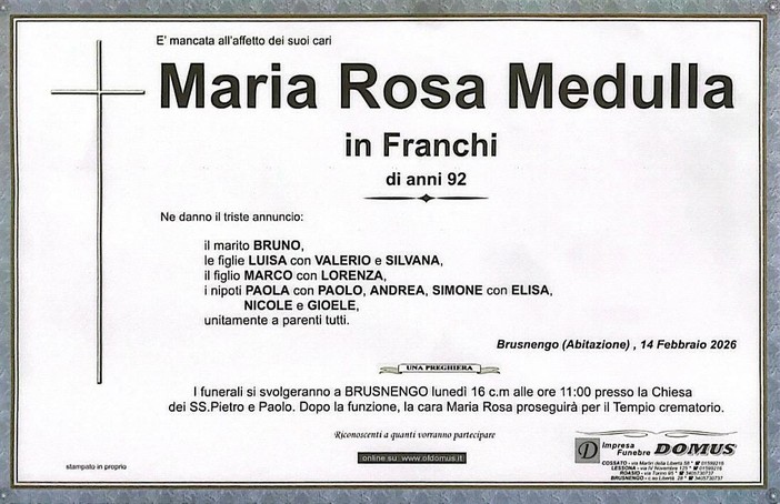 Maria Rosa Medulla, in Franchi