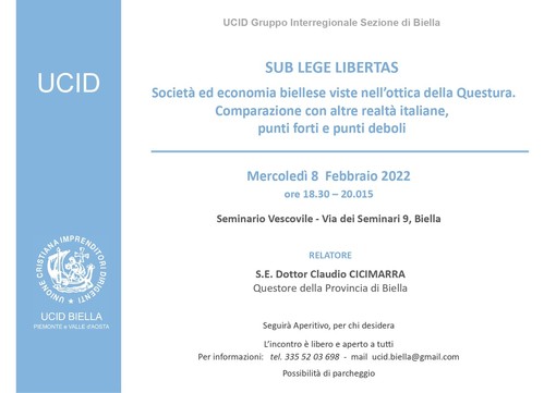 Una serata di dialogo tra pubblica amministrazione e società con UCID Biella