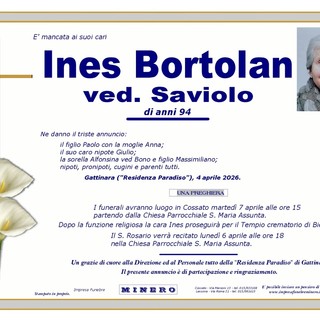 Ines Bortolan, ved. Saviolo