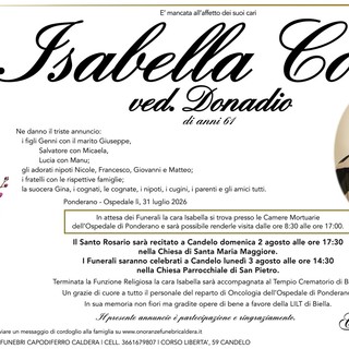 Isabella Cosi, ved. Donadio