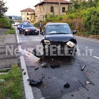 Tamponamento multiplo a Mongrando: sono diverse le auto coinvolte - Foto Mauro Benedetti