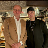 Joe Bastianich nel Biellese per Foodish, nella foto con Paolo Zegna di Fondazione Biellezza