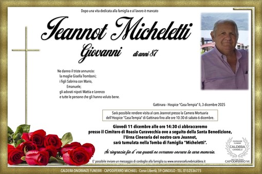 Jeannot Micheletti Giovanni Jeannot Micheletti Giovanni