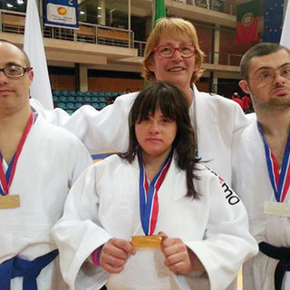 Tommy Crosara, Martina Tomba, Francesco Verrengia e il tecnico nazionale Tiziana Berti