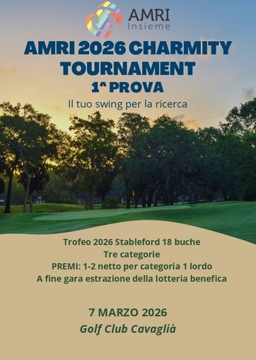 Golf e solidarietà: al via l’AMRI 2026 Charmity Tournament a Cavaglià