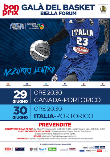 Basket: Nazionale italiana a Biella, dal 24 maggio le prevendite Basket: Nazionale italiana a Biella, dal 24 maggio le prevendite