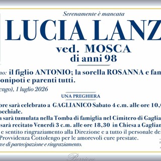 Lucia Lanza, ved. Mosca Lucia Lanza, ved. Mosca