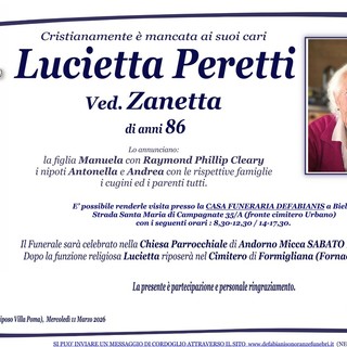 Lucietta Peretti, ved. Zanetta