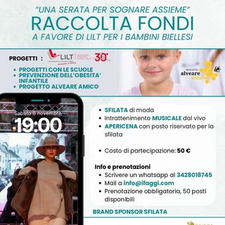 Al Circolo Faggi una sfilata di eleganza e solidarietà con LILT Biella a favore dei bambini biellesi