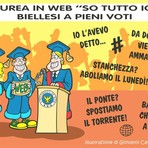 110 e lode: Biella la patria della tuttologia applicata - Illustrazione di Giovanni Cavallo 110 e lode: Biella la patria della tuttologia applicata - Illustrazione di Giovanni Cavallo