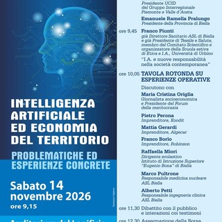 Biella, Intelligenza Artificiale ed economia del territorio: torna il convegno UCID alla XXII edizione