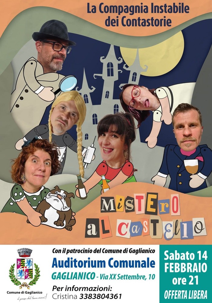 “Mistero al castello”: spettacolo teatrale a Gaglianico