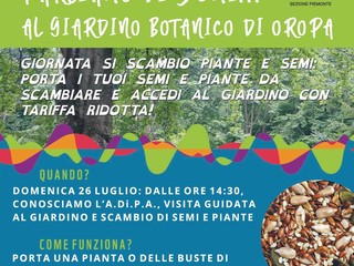 Biodiversità in quota: Giardino Botanico di Oropa e A.Di.P.A. Piemonte celebrano la cultura dei semi