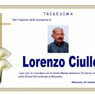 Lorenzo Ciullo - Trigesima Lorenzo Ciullo - Trigesima