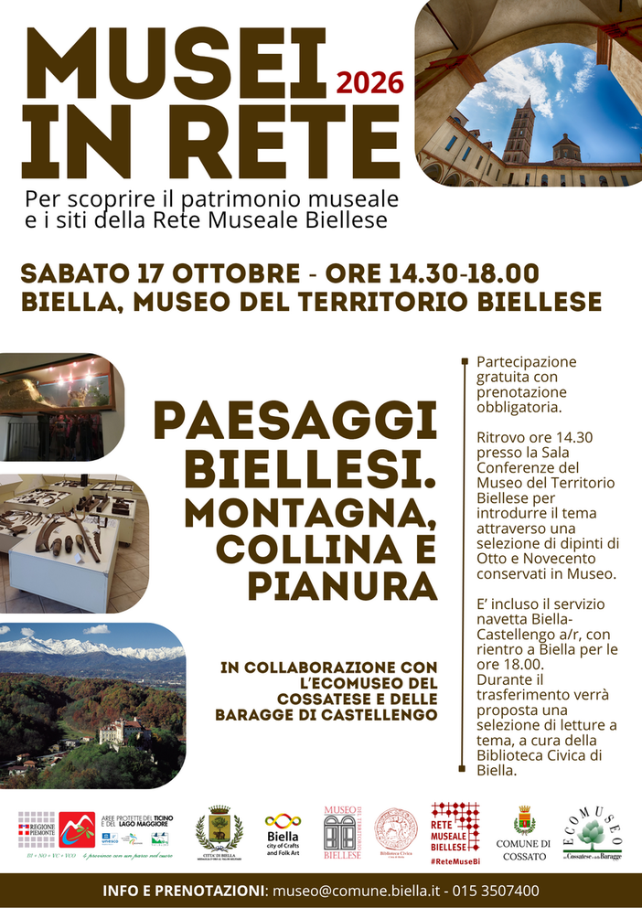 Musei in Rete, il terzo appuntamento dedicato ai paesaggi biellesi Musei in Rete, il terzo appuntamento dedicato ai paesaggi biellesi