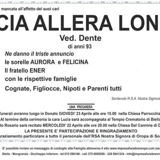 Lucia Allera Longo, ved. Dente