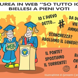 110 e lode: Biella la patria della tuttologia applicata - Illustrazione di Giovanni Cavallo