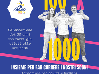 ASAD Biella celebra 30 anni di sport e inclusione: una giornata speciale con l’evento 100x1000