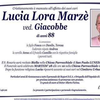 Lucia Lora Marzè, ved. Giacobbe