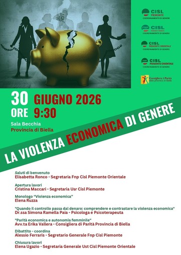 Biella, un incontro sulla violenza economica di genere Biella, un incontro sulla violenza economica di genere
