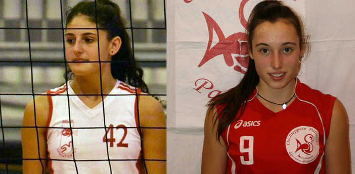 Ludovica Grassi (Jodi Volley Biella) e Sofia Benvenuti (Occhieppese)