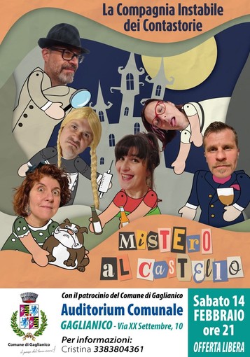 “Mistero al castello”: spettacolo teatrale a Gaglianico