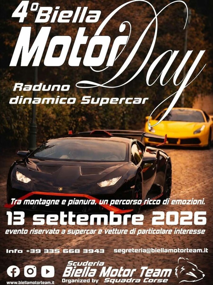 Tutto pronto per il 4° Biella Motor Day