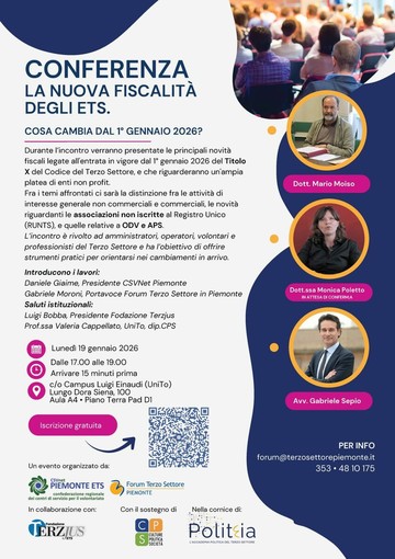 La nuova fiscalità degli ETS: cosa cambia dal 1° gennaio 2026 La nuova fiscalità degli ETS: cosa cambia dal 1° gennaio 2026