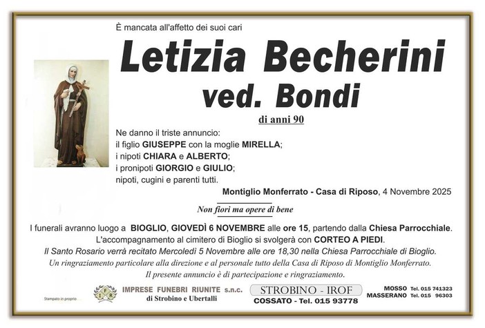Letizia Becherini, ved. Bondi