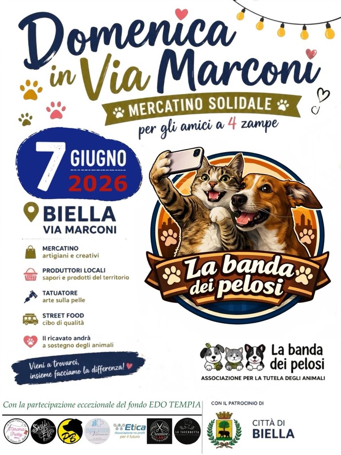 Biella: ‘Domenica in Via Marconi’, una giornata dedicata al benessere animale Biella: ‘Domenica in Via Marconi’, una giornata dedicata al benessere animale