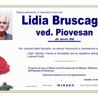Lidia Bruscagin, ved. Piovesan