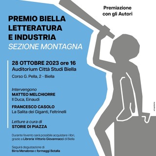 L'anno del 150° anniversario del CAI Biella si chiude con la premiazione del Premio Biella Industria Sezione Montagna L'anno del 150° anniversario del CAI Biella si chiude con la premiazione del Premio Biella Industria Sezione Montagna