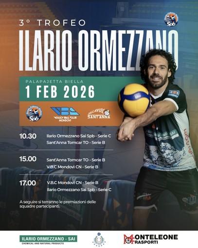 Pallavolo, al Palapajetta la terza edizione del Trofeo “Ilario Ormezzano” Pallavolo, al Palapajetta la terza edizione del Trofeo “Ilario Ormezzano”