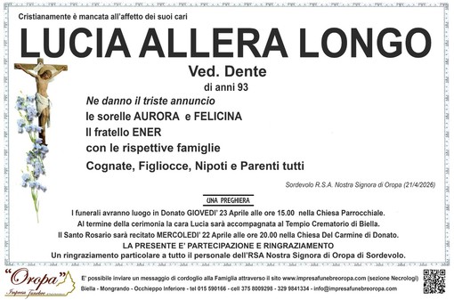 Lucia Allera Longo, ved. Dente