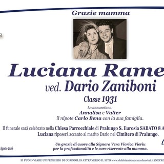 Luciana Ramella, ved. Dario Zaniboni Luciana Ramella, ved. Dario Zaniboni
