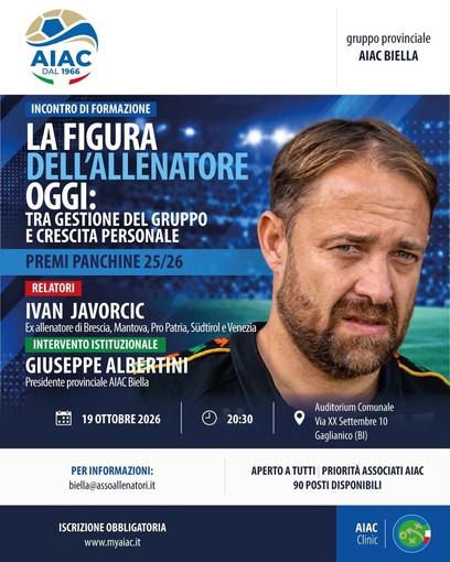 Aiac Biella, i “Premi panchine” con Ivan Javorcic Aiac Biella, i “Premi panchine” con Ivan Javorcic