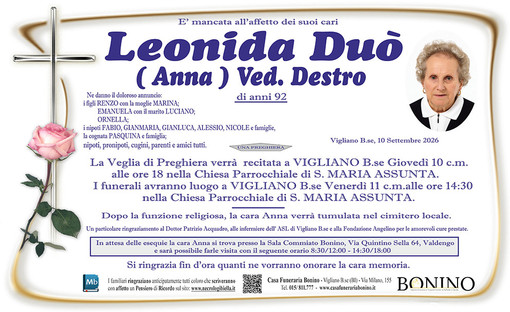 Leonida Duò (Anna), ved. Destro Leonida Duò (Anna), ved. Destro