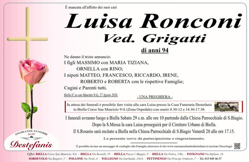 Luisa Ronconi, ved. Grigatti