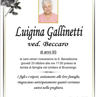 Luigina Gallinetti ved. Beccaro Luigina Gallinetti ved. Beccaro