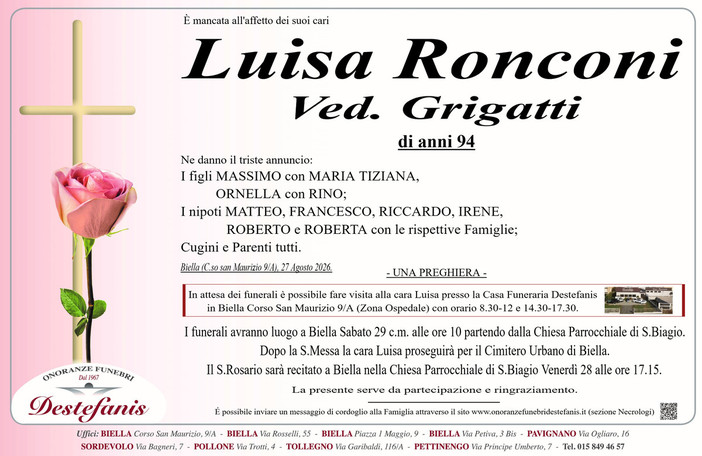 Luisa Ronconi, ved. Grigatti