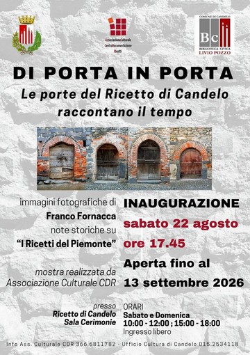 A Candelo la mostra "Di porta in porta. Le porte del Ricetto di Candelo raccontano il tempo"