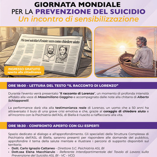 Giornata Mondiale per la Prevenzione del Suicidio, il racconto di Lorenzo: quando chiedere aiuto è un nuovo inizio