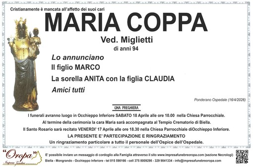 Maria Coppa, ved. Miglietti
